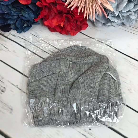 Baby/Toddler Gray Knit Bunny Beanie with Long Ears - Picture 8 of 8